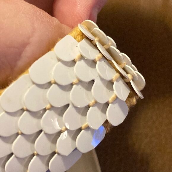 Vintage Ivory Colored Expandable Scales Belt main image 10